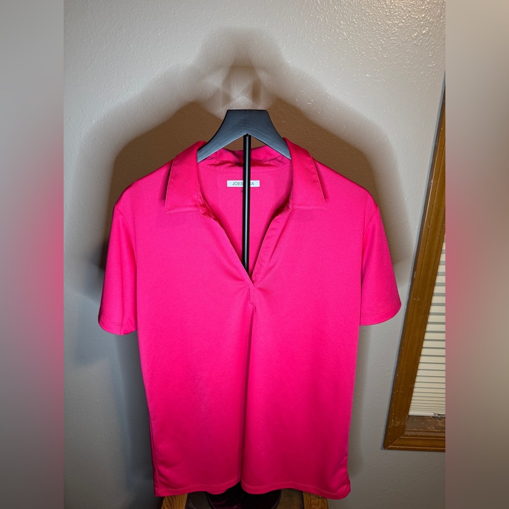 Joes USA Women’s Bright Pink Polo Golf Shirt